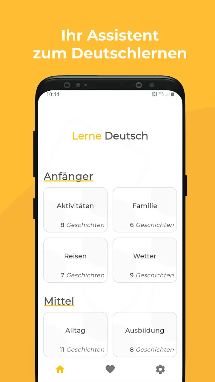 Deutsch lernen mit KI – App-Screenshot